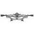 Cottelli - Embroidered Lace-Effect Eye Mask (Black)