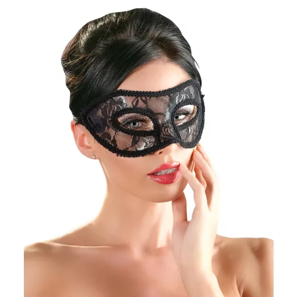 Cottelli - Pre-shaped Lace Eye Mask (Black)