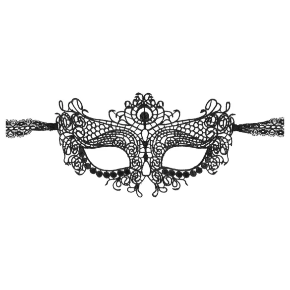 Cottelli - Embroidered Lace Effect Mask (Black)