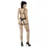 Cottelli - Decorative body harness lingerie trio (black, S-L)