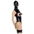 Bad Kitty - Open-Front Body Suit & Mask (Black) - M