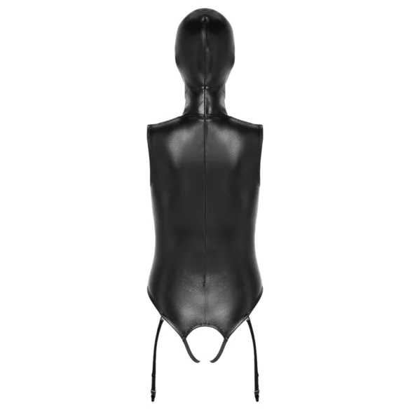 Bad Kitty - Open-Front Body Suit & Mask (Black) - L