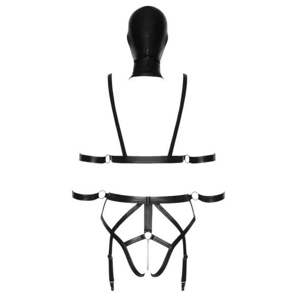Bad Kitty - Body Harness Set and Mask (Black)