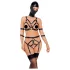 Bad Kitty - Body Harness Set and Mask (Black) - S