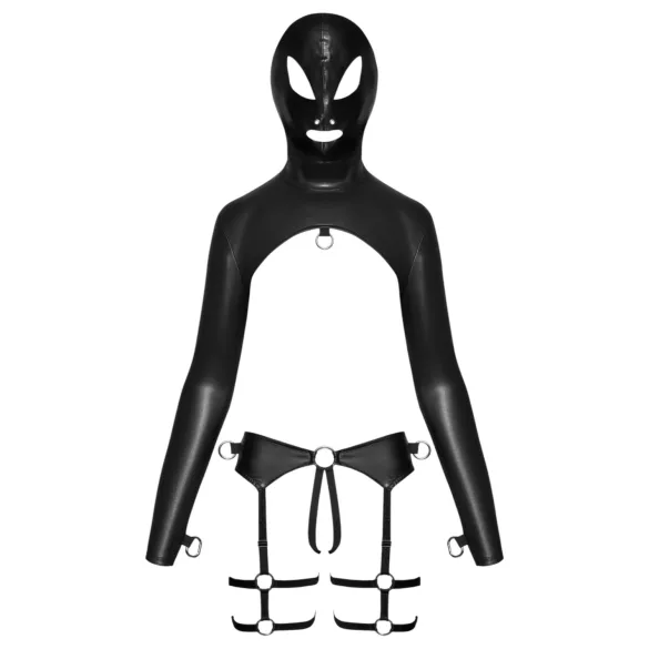 Bad Kitty - BDSM Lingerie Set (Black) - M