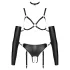 Bad Kitty - Bondage Body Harness Set (Black) - L