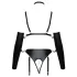 Bad Kitty - Bondage Body Harness Set (Black) - L