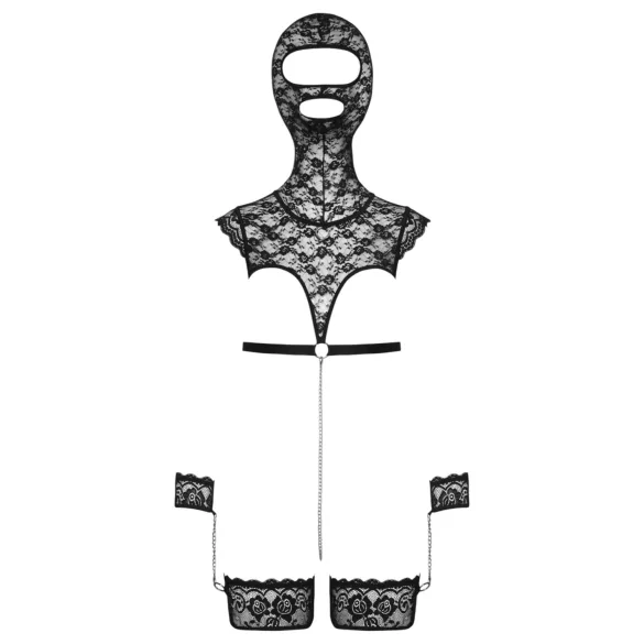 Bad Kitty - Lace BDSM Set (Black) - L