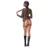 Bad Kitty - BDSM Sheer Fishnet Set with Whip (Black) - M