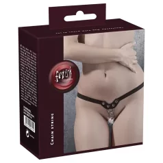 Fetish - studded, chained thong (black, S-L)