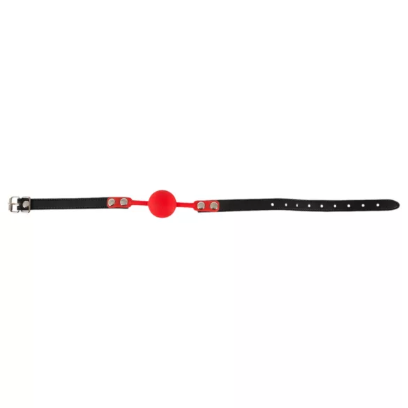 Bad Kitty - Silicone Gag with Faux Leather Strap (Red)