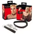 Bad Kitty - Heart Collar and Metal Leash (Black)
