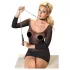 Bad Kitty - Heart Collar and Metal Leash (Black)