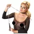 Bad Kitty - Heart Collar and Metal Leash (Black)