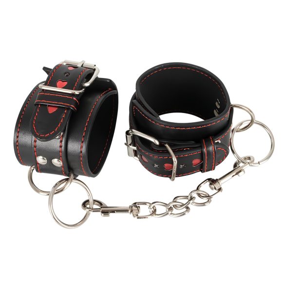 Bad Kitty - Heart-Shaped Handcuffs (Black)