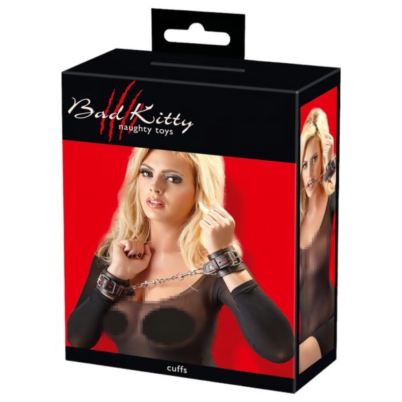 Bad Kitty - Heart-Shaped Handcuffs (Black)