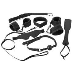   Bad Kitty - Faux Leather Velcro Bondage Set (8 Piece) - Black