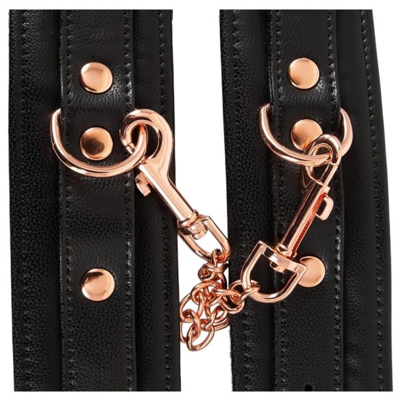 Bad Kitty - cuffs with chain (black-rose gold)