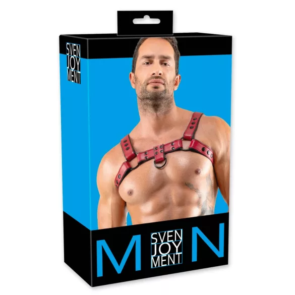 Svenjoyment - faux leather chest harness (red)
