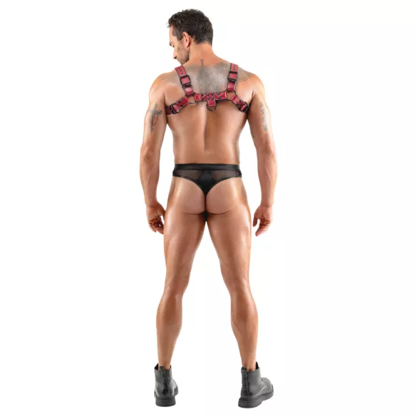 Svenjoyment - faux leather chest harness (red)