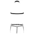 Bad Kitty - 3-piece black harness set with chest and hip straps (S-L)