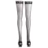 Cottelli - Black Thigh-Highs with Stripe
