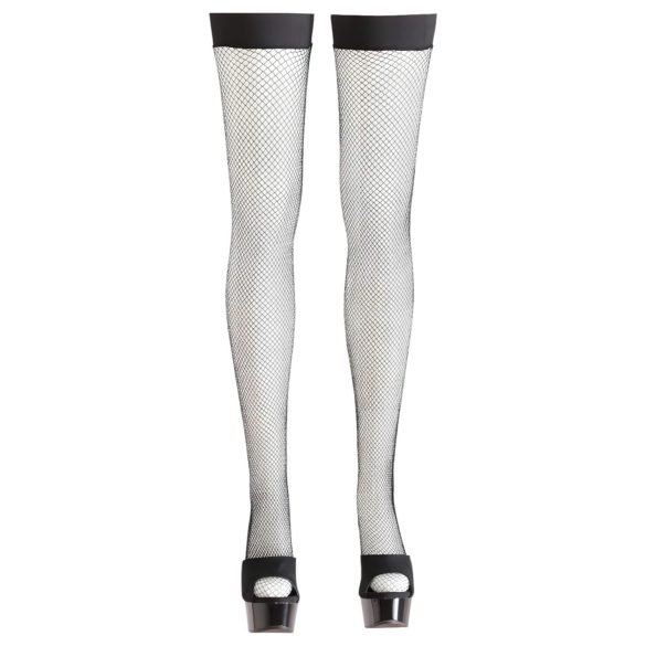 Cottelli - Black Fishnet Thigh-High Stockings