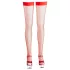 Cottelli - Red Fishnet Thigh-High Stockings