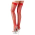 Cottelli - Red Fishnet Thigh-High Stockings - XL