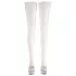 Cottelli - Satin Thigh-Highs (White) - 3/M-L