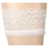 Cottelli - Satin Thigh-Highs (White) - 5/XL