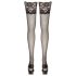 Cottelli - Black Floral Lace Thigh-Highs - 3