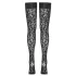 Cottelli Legwear - Black Leopard Print Thigh-Highs - 5