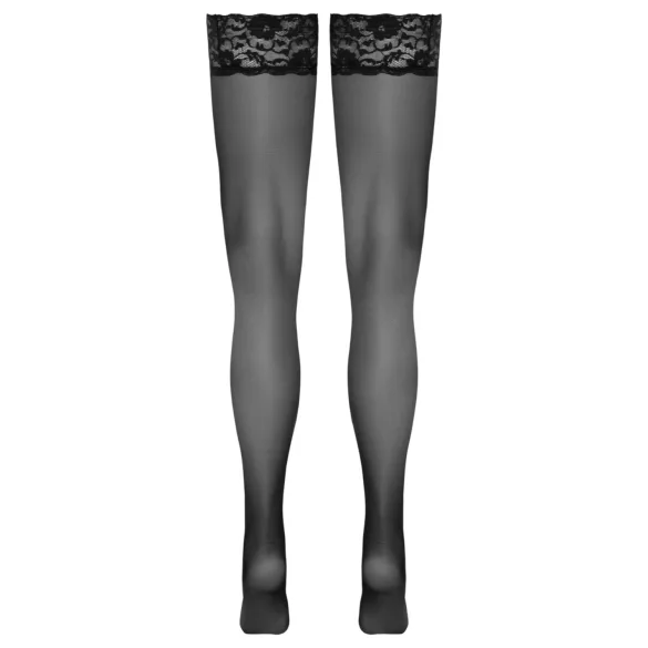 Cottelli - lace-top hold-up stockings (black) - 4