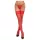 Cottelli - Lace Floral Thigh-Highs (Red) - 3/M-L