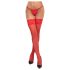 Cottelli - Lace Floral Thigh-Highs (Red) - 4/L