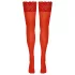 Cottelli - Lace Floral Thigh-Highs (Red) - 5/XL