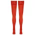 Cottelli - Lace Floral Thigh-Highs (Red) - 5/XL