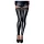 Noir - Lacy Shiny Thigh-High Stockings (Black) - XL