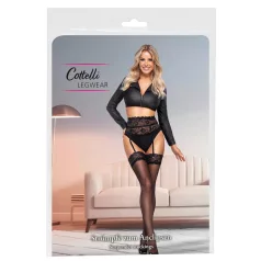 Cottelli - Silky Thigh-Highs (Black) - M