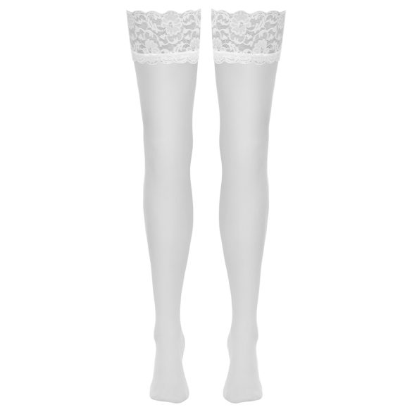 Cottelli - Silky Thigh-High Stockings (White) - L