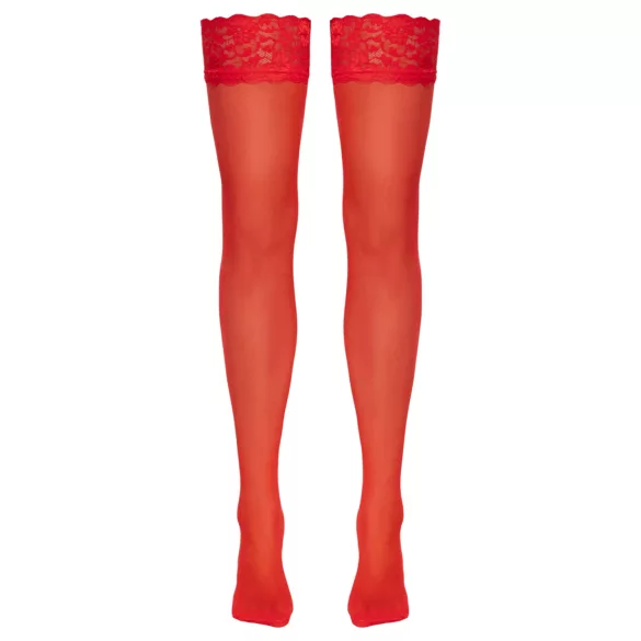 Cottelli - Silky Thigh-Highs (Red) - L