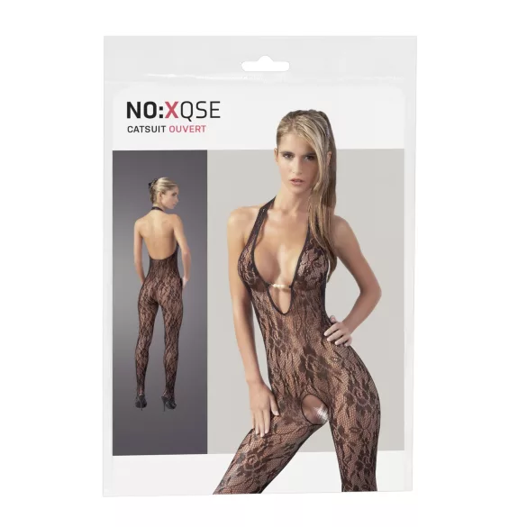 NO:XQSE - Lace Jumpsuit with Pearl Embellishments