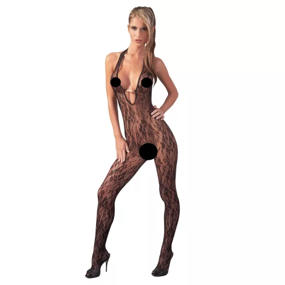 NO:XQSE - Lace Jumpsuit with Pearl Embellishments - L/XL