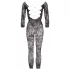 NO:XQSE - Floral Catsuit - Black (S-L)