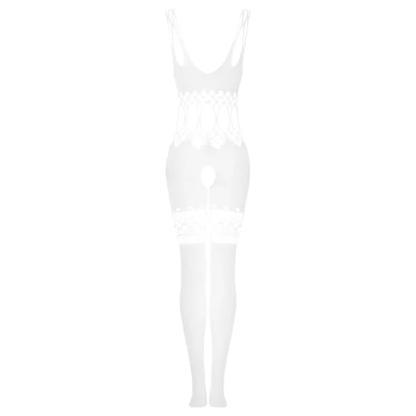Obsessive G330 - Sheer Patterned Jumpsuit (White)