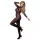 Cottelli - open-crotch transparent bodystocking (black) - S/M