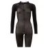Cottelli - open-crotch transparent bodystocking (black) - S/M