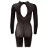 Cottelli - open-crotch transparent bodystocking (black) - S/M