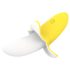 Lonely - rechargeable, waterproof, banana vibrator (yellow-white)
